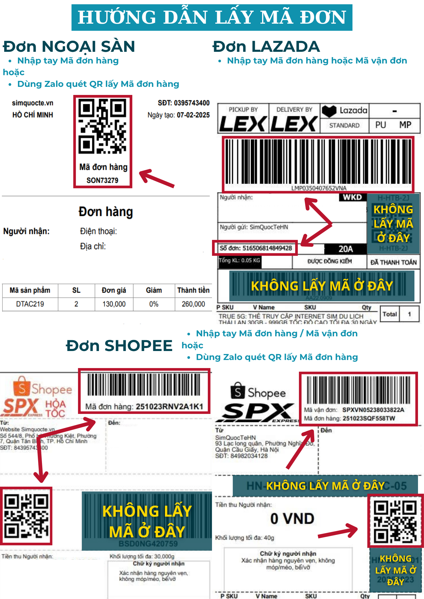 Hướng dẫn tìm mã vận đơn